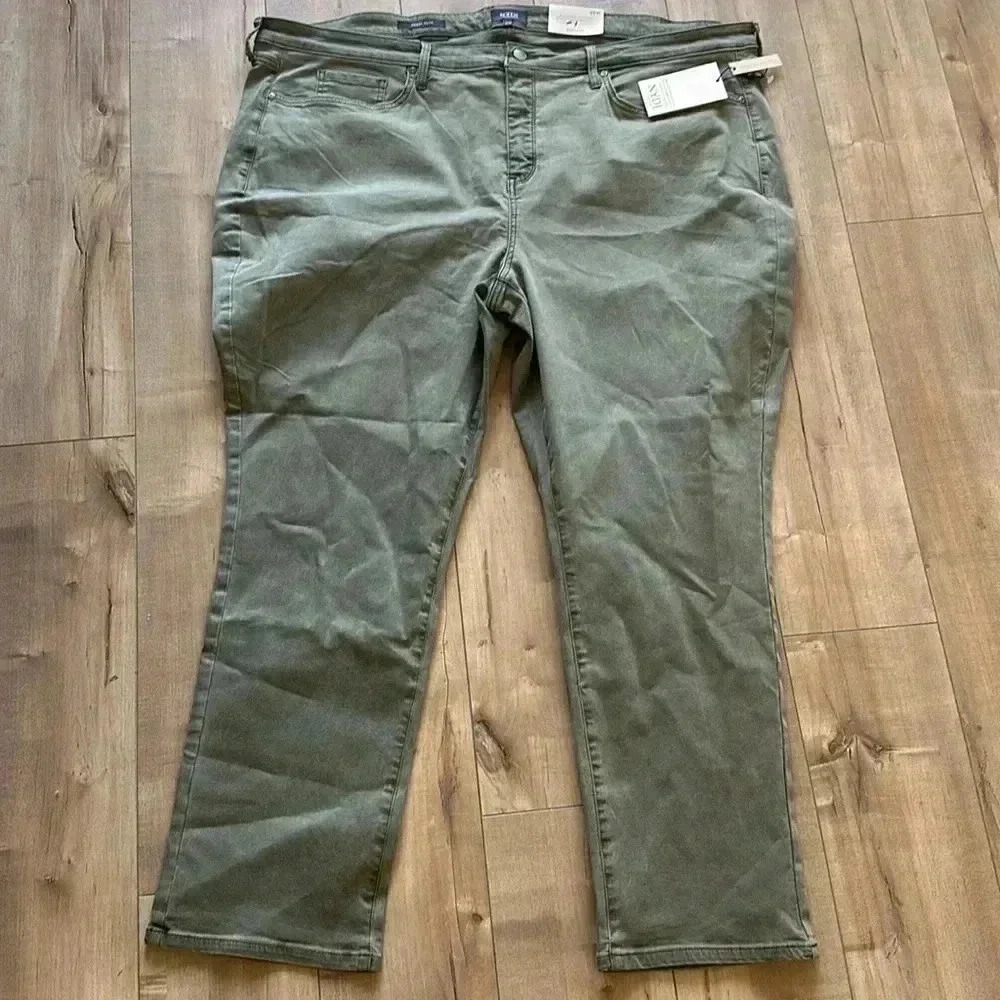 NWT NYDJ Sheri Slim Ankle Jeans In Moss Pigment Plus Sz 26W - Picture 2 of 8